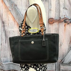 COACH Chelsea Black Leather Tote 10892 VGC